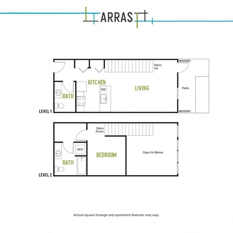 1 Bed 1.5 Bath